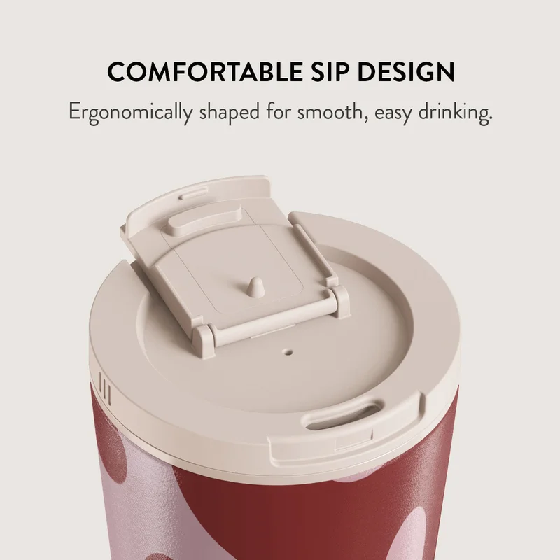 Burga  Burga Flex 700ml Travel Mug Flap & Straw Set Lid Combo – BPA-Free Stainless Steel, Triple-Layer Insulated, Leak-Resistant, Premium Printed Design – Hot & Cold Drinks  | Best Price UAE